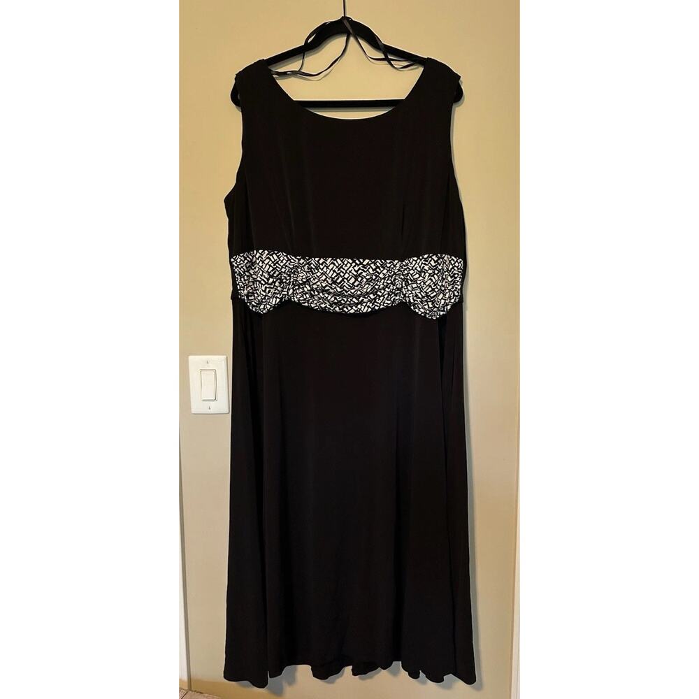 Jessica Howard Two Piece Black & White Maxi Dress 22W - Picture 2 of 14